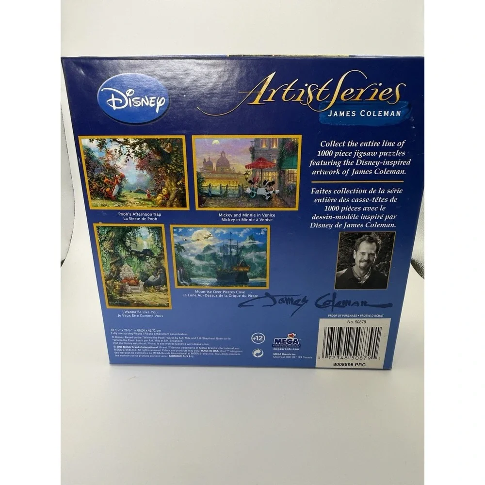 Disney Artist Series James Coleman I Wanna Be Like You 1000pc Puzzle COMPLETE
